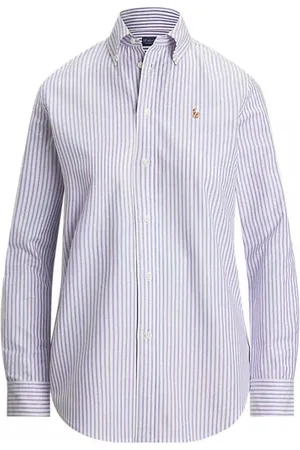 Ralph Lauren Bluser & Skjorter, Dame, Blå, 2XL, Afslappet Skjorte