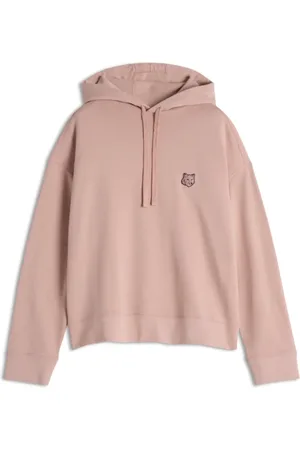 Maison Kitsuné Sweathshirts & Hoodies, Herre, Lyserød, M, Bomuld, Fox Head Hoodie Sweater