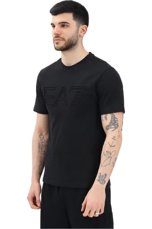 EA7 Top, Herre, Sort, XL, Bomuld, Moderne Sort Kortærmet T-shirt