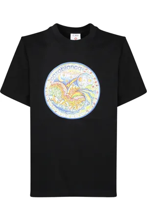 Casablanca Top, Herre, Sort, XS, Bomuld, Grafisk Print Sort T-shirt