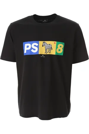 Paul Smith Top, Herre, Sort, 2XL, Bomuld, Sort T-shirt med grafisk print