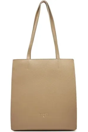Patrizia Pepe Taske, Dame, , ONE SIZE, Uld, Gold Metal Zipper Shopper Taske