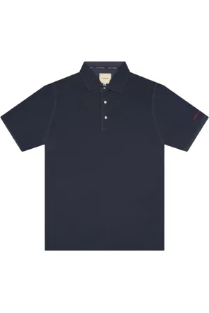 sartoria tramarossa Top, Herre, Blå, XL, Bomuld, Broderet Logo Bomuldspolo