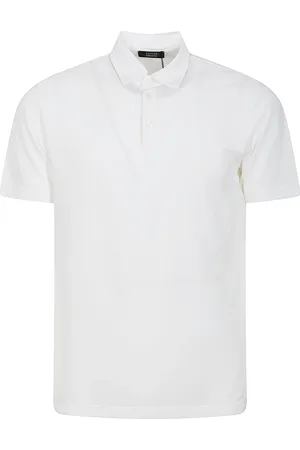 ZANONE Top, Herre, Hvid, XL, Bomuld, Polo i fin stof, Raffineret design