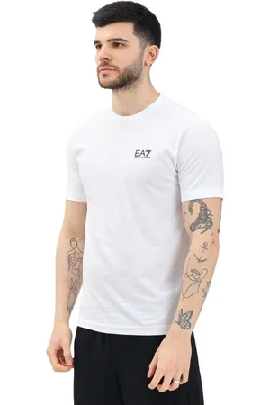 EA7 Top, Herre, Hvid, 2XL, Hvid kortærmet T-shirt Moderne design