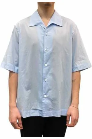 Paul Smith Skjorte, Herre, Blå, M, Bomuld, Himmelblå Bomuld Voile Bred Krave Bluse