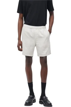 Samsøe Samsøe Shorts, Herre, Hvid, XL, Linned, Linned High-Waist Shorts