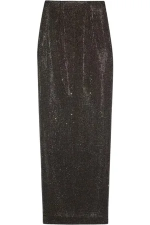Roland Mouret Nederdel, Dame, Sort, S, Polyester, Sort krystalpyntet maxi nederdel