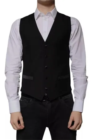 Dolce & Gabbana Jakkesæt, Herre, Sort, M, Uld, Luksus Uldblanding Formel Vest