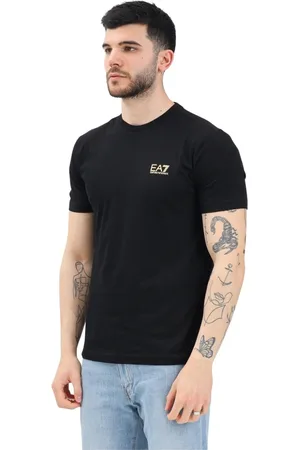 EA7 Top, Herre, Sort, L, Sort kortærmet T-shirt Moderne design