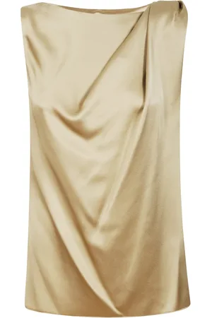 LIVIANA CONTI Top, Dame, Gul, M, Byg Tank Top Bluse