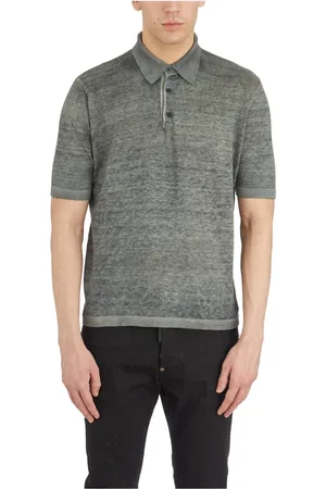 AVANT TOI Top, Herre, Grå, XL, Linned, Linnedstrik Polo Skjorte