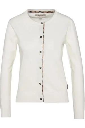 Barbour Strik, Dame, Hvid, M, Bomuld, Strikket Cardigan Bredon Hvid Bomuld Kashmir