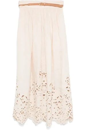 ZIMMERMANN Nederdel, Dame, , XS, Linned, Wylie Midi Skirt