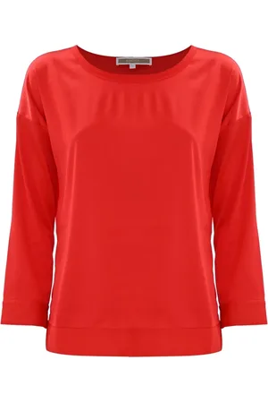 Kocca Top, Dame, Rød, S, Klassisk Rund Hals Bluse