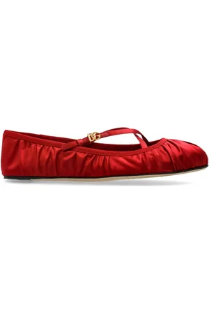 Dolce & Gabbana Sko, Dame, Rød, 40 EU, Satin, Satin Ballet Flats