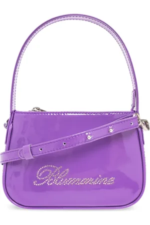BLUMARINE Taske, Dame, Lilla, ONE SIZE, Uld, Patentlæder skuldertaske