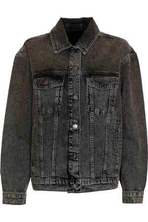 ANINE BING Jakke, Herre, Grå, S, Denim, Afslappet Grå Denimjakke