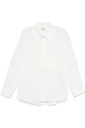 Khaite Bluser & Skjorter, Dame, Hvid, XS, Bomuld, Hvid bomuldsskjorte med knaplukning