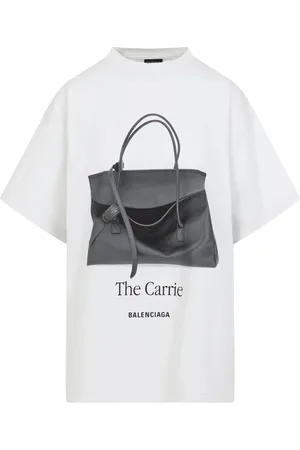 Balenciaga Top, Dame, Hvid, L, Bomuld, Hvid T-shirt Minimalistisk Stil