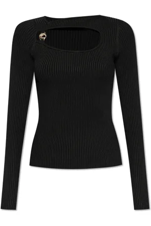 COPERNI Top, Dame, Sort, L, Udhulet top