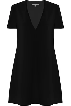 Kocca Kjole, Dame, Sort, S, Elegant V-Neck Sommerkjole