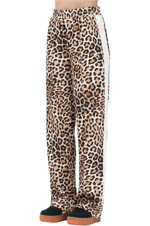 PUMA Bukser, Dame, Flerfarvet, L, Leopard Print Sporty Bukser