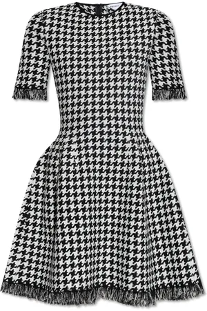 Alexander McQueen Kjole, Dame, Sort, M, Polyester, Mønstret kjole