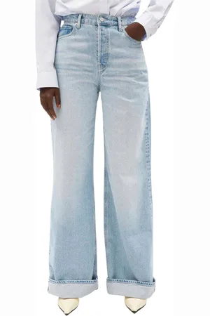 Armedangels Jeans, Dame, Blå, W28 L32, Bred Ben Løse Jeans