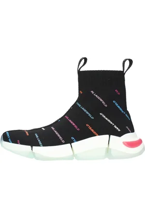 Karl Lagerfeld Sko, Dame, Sort, 39 EU, Læder, High-Top Sneakers
