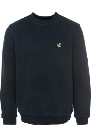 Edmmond Studios Sweathshirts & Hoodies, Herre, Blå, L, Bomuld, And Patch Crew Neck Loose Fit