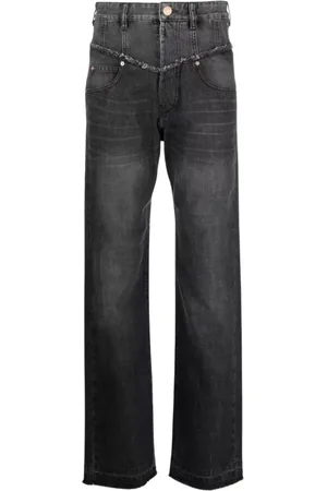 Isabel Marant Jeans, Dame, Grå, M, Bomuld, Højtaljede grå Noemie jeans