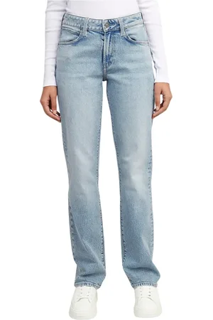 G-Star Jeans, Dame, Blå, W26 L32, Lavtaljede Straight Jeans med lommer