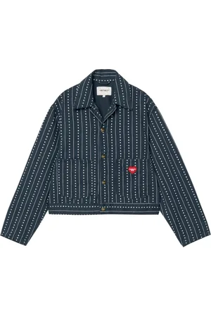Carhartt Jakke, Dame, Blå, S, Bomuld, Klassisk arbejdsjakke med hjertepatch