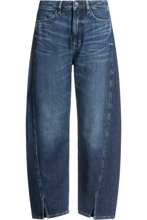 HUGO BOSS Jeans, Dame, Blå, W28 L32, Bomuld, Blå Ballon Split Jeans
