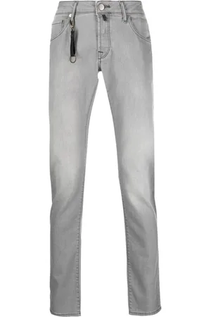 Incotex Jeans, Herre, Grå, W34, Bomuld, Skinny Jeans