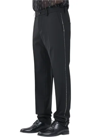 Patrizia Pepe Bukser, Herre, Sort, XL, Elegant Sorte Bukser Lige Pasform