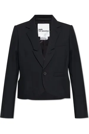 Comme des Garçons Jakke, Dame, Sort, S, Uld, Blazer med udsnit