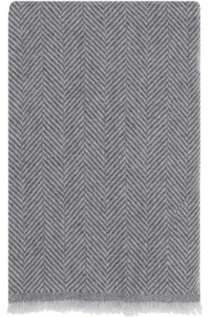 Brunello Cucinelli Tilbehør, Herre, Grå, ONE SIZE, Linned, Luksus Linned-Kashmir Tørklæde