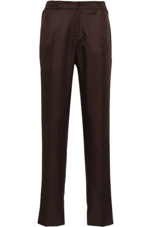 Kiton Bukser, Herre, Brun, XL, Bomuld, Cedar Tapered Bukser