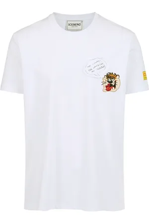 Iceberg Top, Herre, Hvid, 3XL, Bomuld, Klassisk Regular Fit Hvid T-shirt