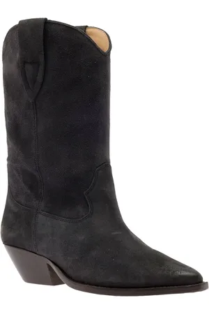 Isabel Marant Sko, Dame, Sort, 36 EU, Sorte Westernstil Ruskindstøvler