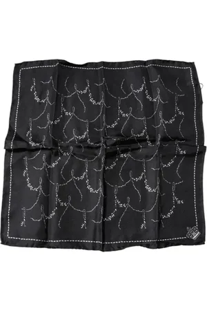 Dolce & Gabbana Tilbehør, Herre, Sort, ONE SIZE, Luksuriøst mønstret silketørklæde