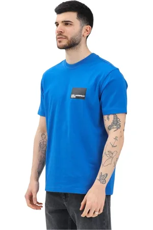 Karl Lagerfeld Top, Herre, Blå, XL, Bomuld, T-shirts og Polos