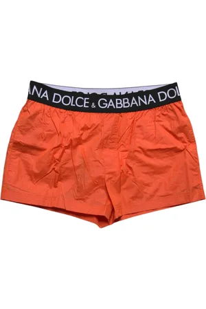 Dolce & Gabbana Badetøj, Herre, , S, Nylon, Logo-Print Swim Shorts med lynlåslommer