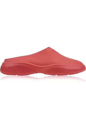Prada Sko, Herre, Rød, 45 EU, Slip-On Sandaler