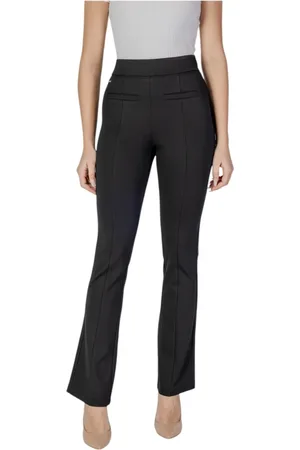 Street one Bukser, Dame, Sort, XL L32, Polyester, Sorte ensfarvede bukser med lommer
