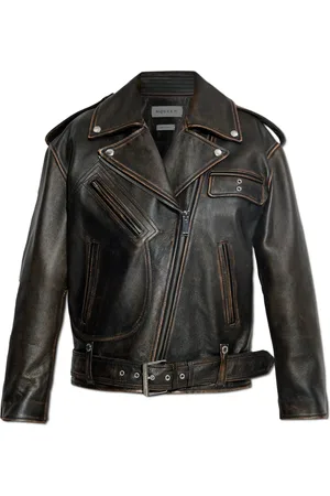 Alexander McQueen Jakke, Dame, Brun, XS, Læder, Læderjakke