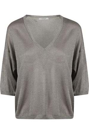 KANGRA CASHMERE Strik, Dame, Grå, S, Grå Metallic Sweater