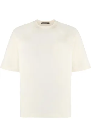 Jacquemus Top, Herre, , M, Bomuld, Bomulds T-shirt med Rund Hals og Tone-i-Tone Print